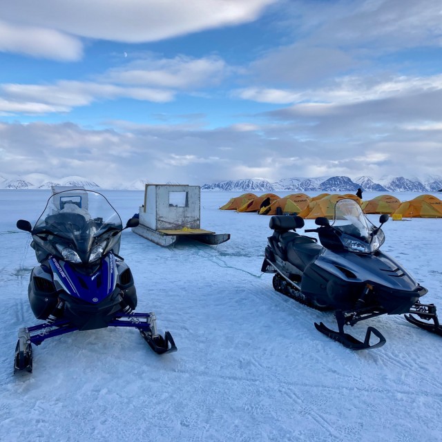 Camp at floe edge, near Pond Inlet
