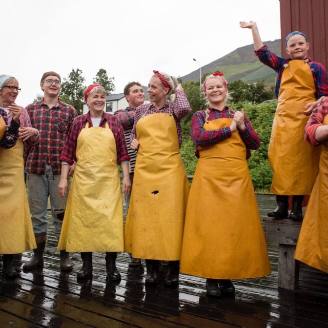 Siglufjörður, re-enactment at the Herring Era Museum