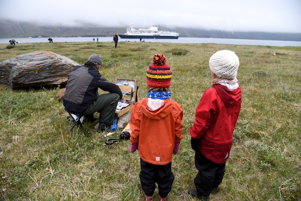 painting in the Torngats