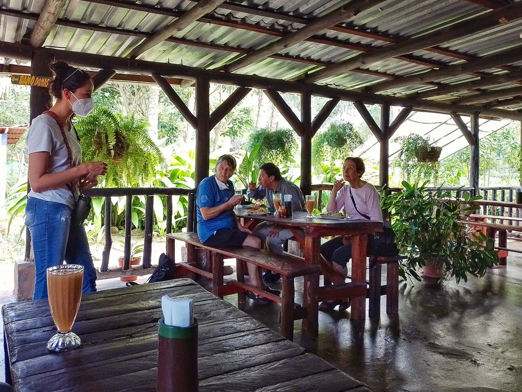 Paz giving presentation in Costa Rica