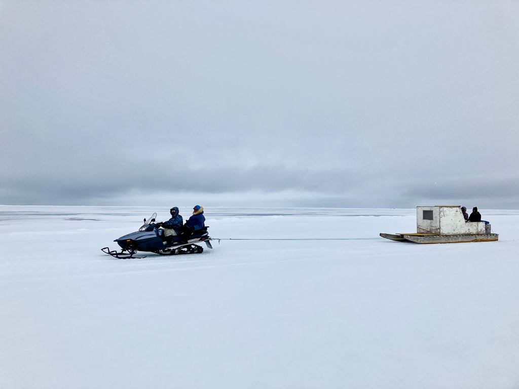 Travelling by komatik