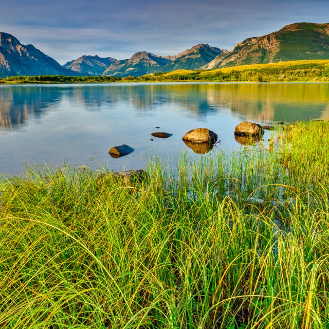 Maskinonge Lake in Waterton National Park in the Canadian Rockies