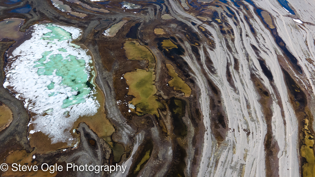 beach ridges taken from drone