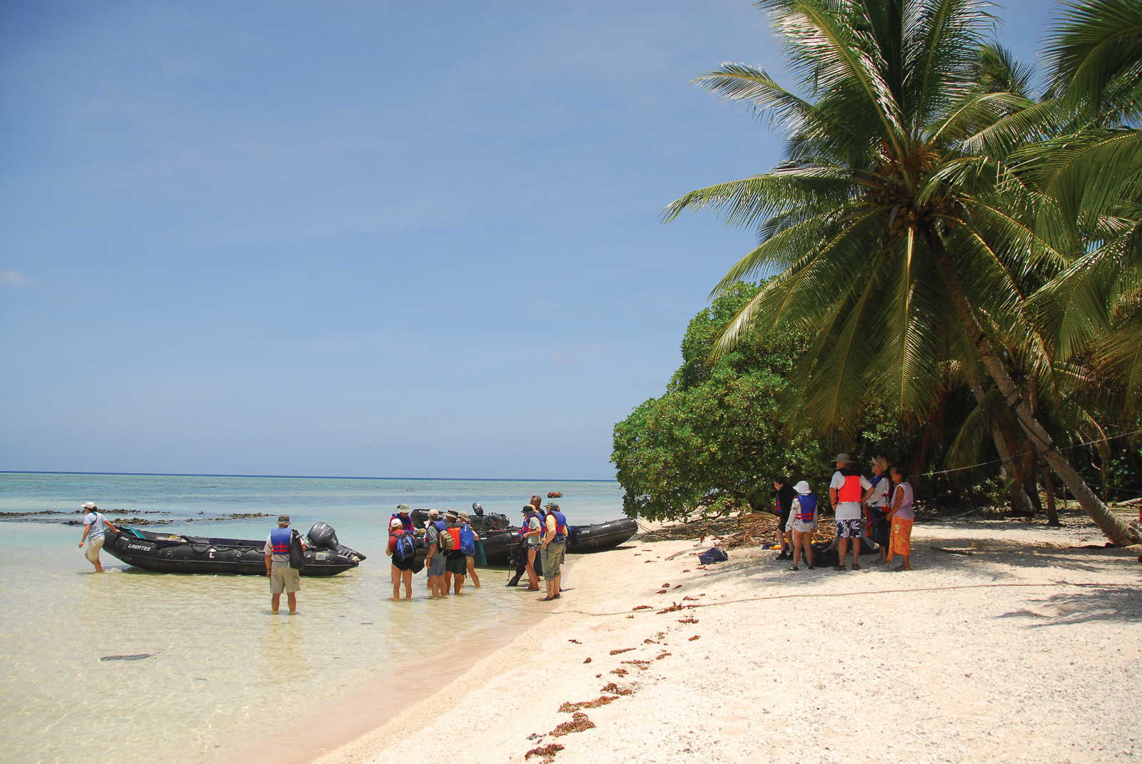 zodiac excursion on tropical island