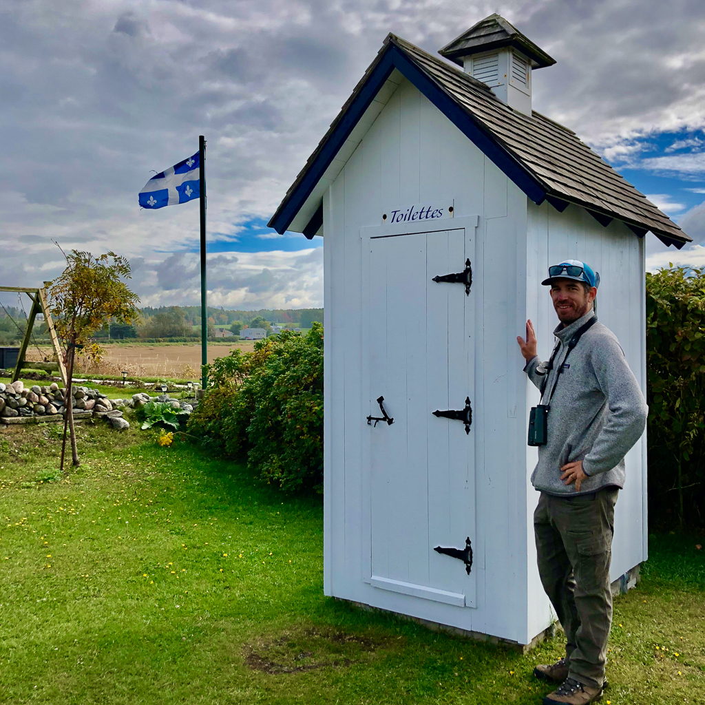 Quebec outhouse toliet