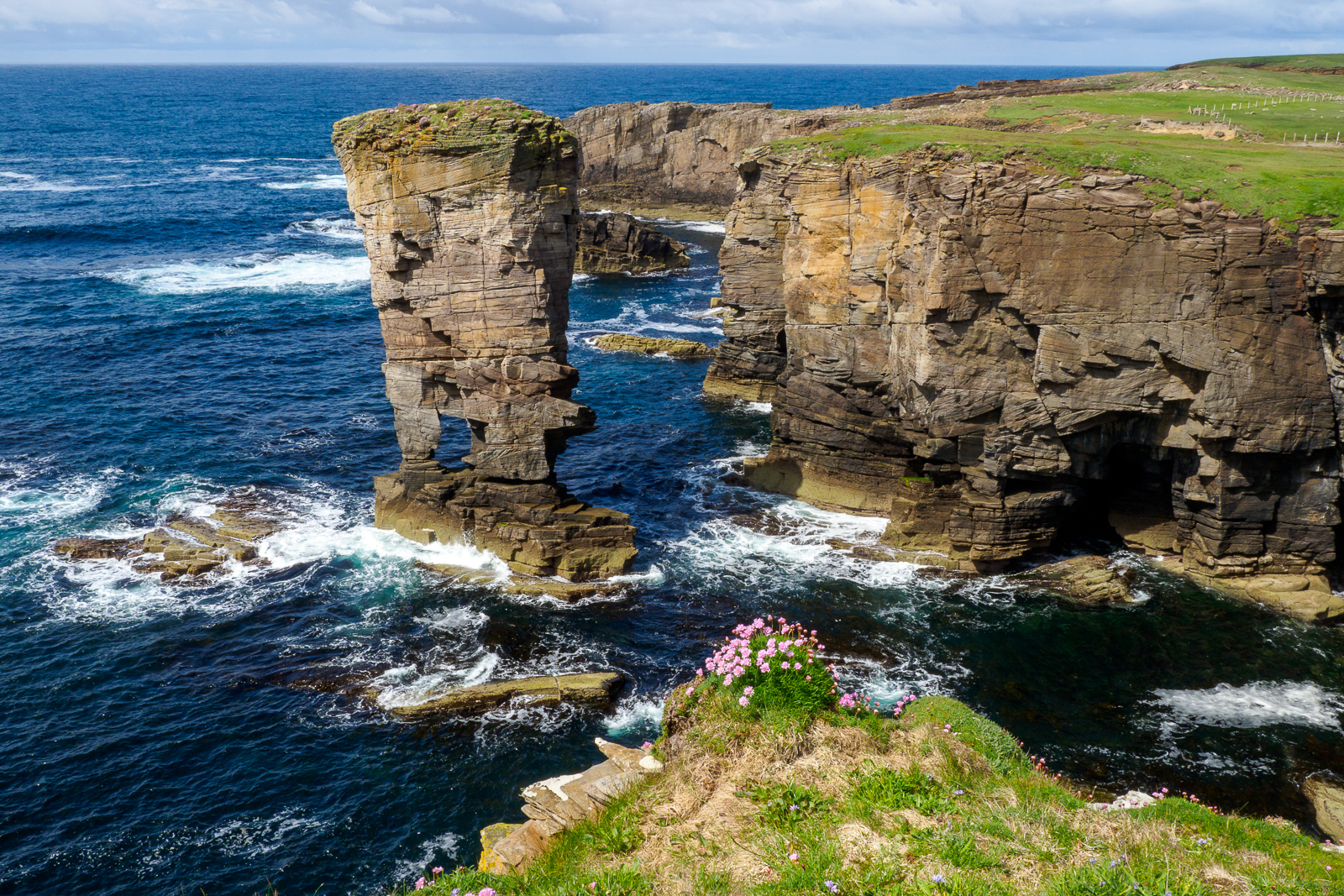 The Castle Sea Stack (Yesnaby Cliffs @ Mainland Orkney): See it on Eagle Eye's Scotland Small Ship Cruise!