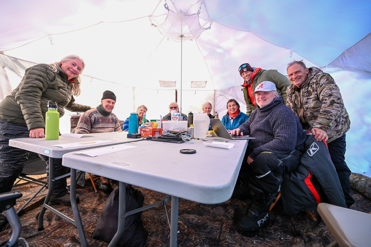 Enjoying our dining tent floe edge