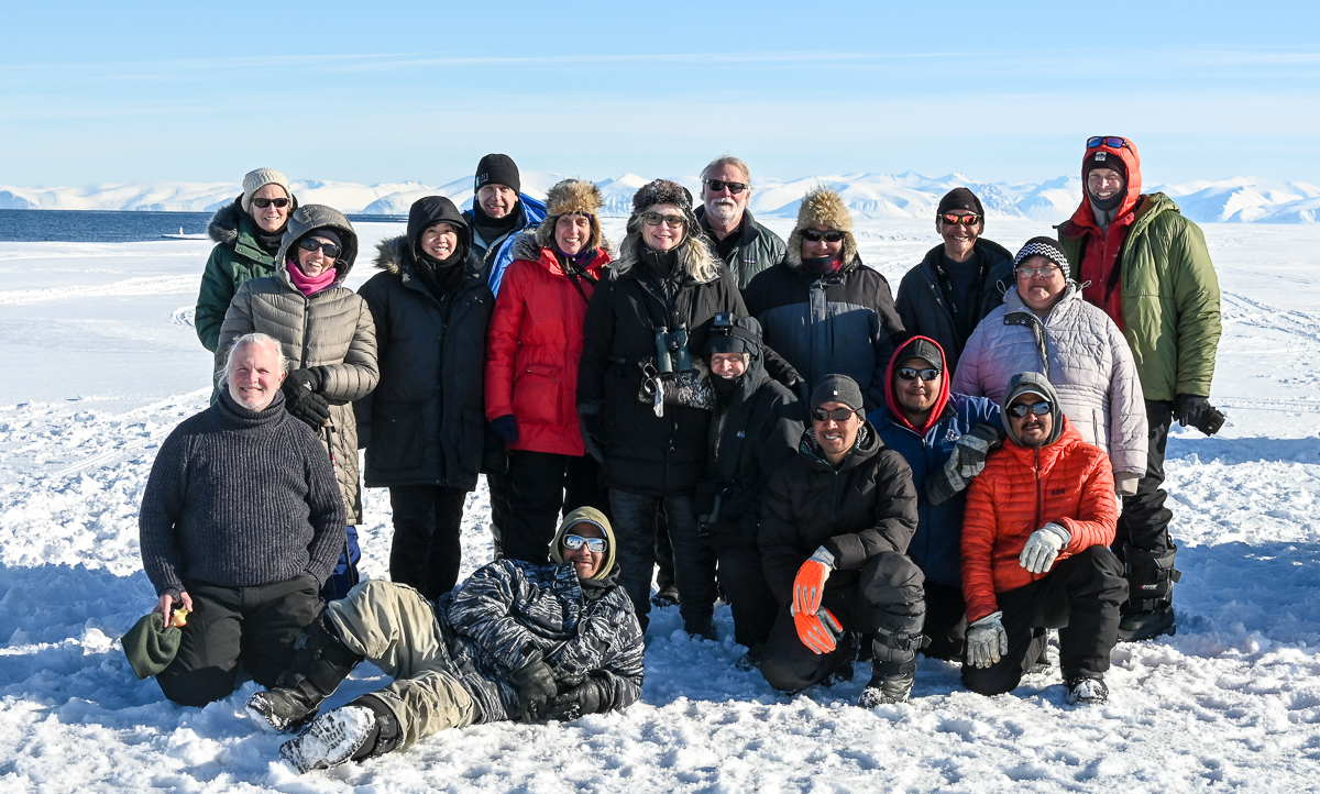 group of clients at floe edge