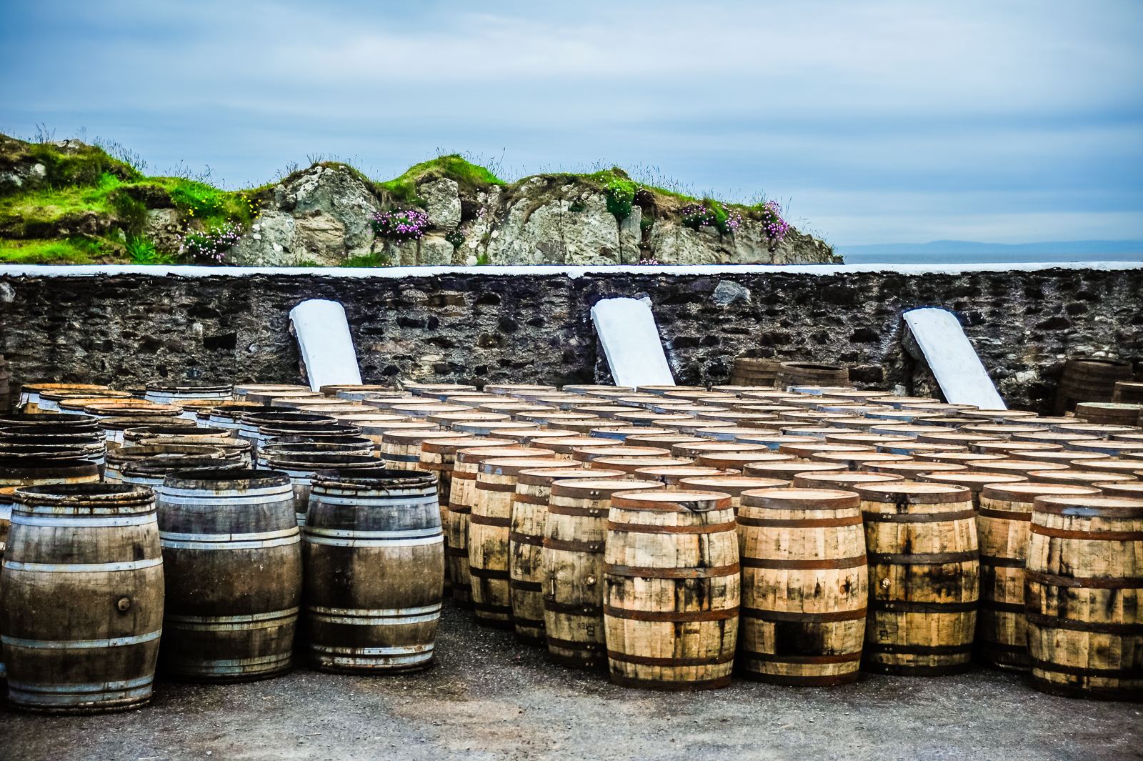 Whisky barrels on Isle of Islay