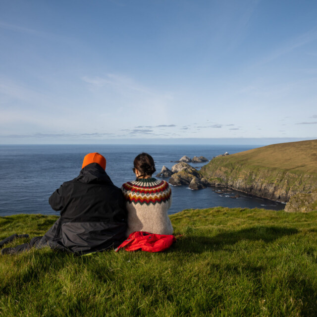A Couple Enjoying Scenic Scotland on Expedition Cruise