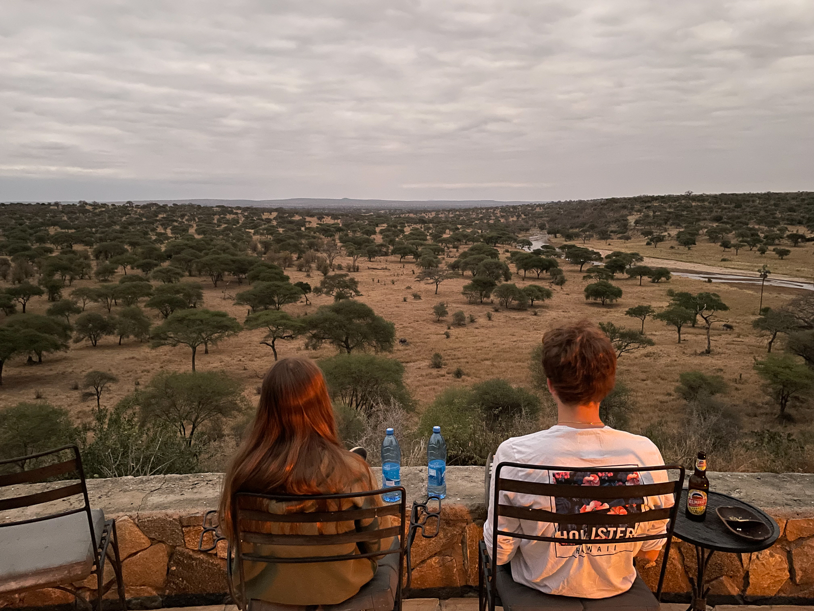 Enjoying a sundowner in Tarangire National Park