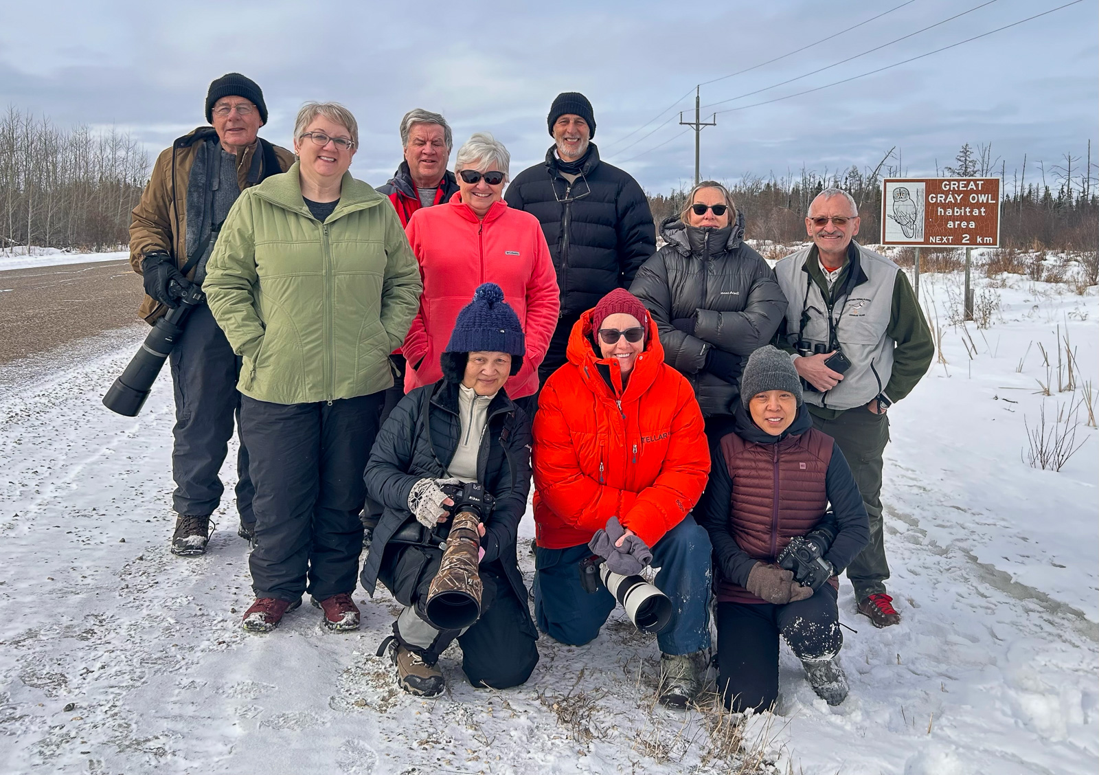 Eagle-Eye Tours Manitoba Owls group 2023