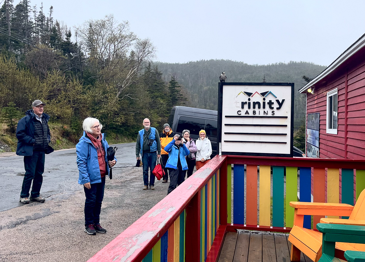 Birding group and Canada Jay