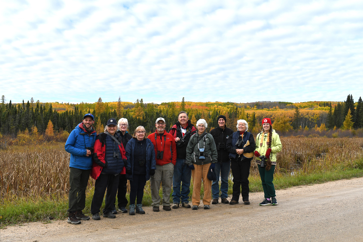 Bird watching group in Saskatchewan