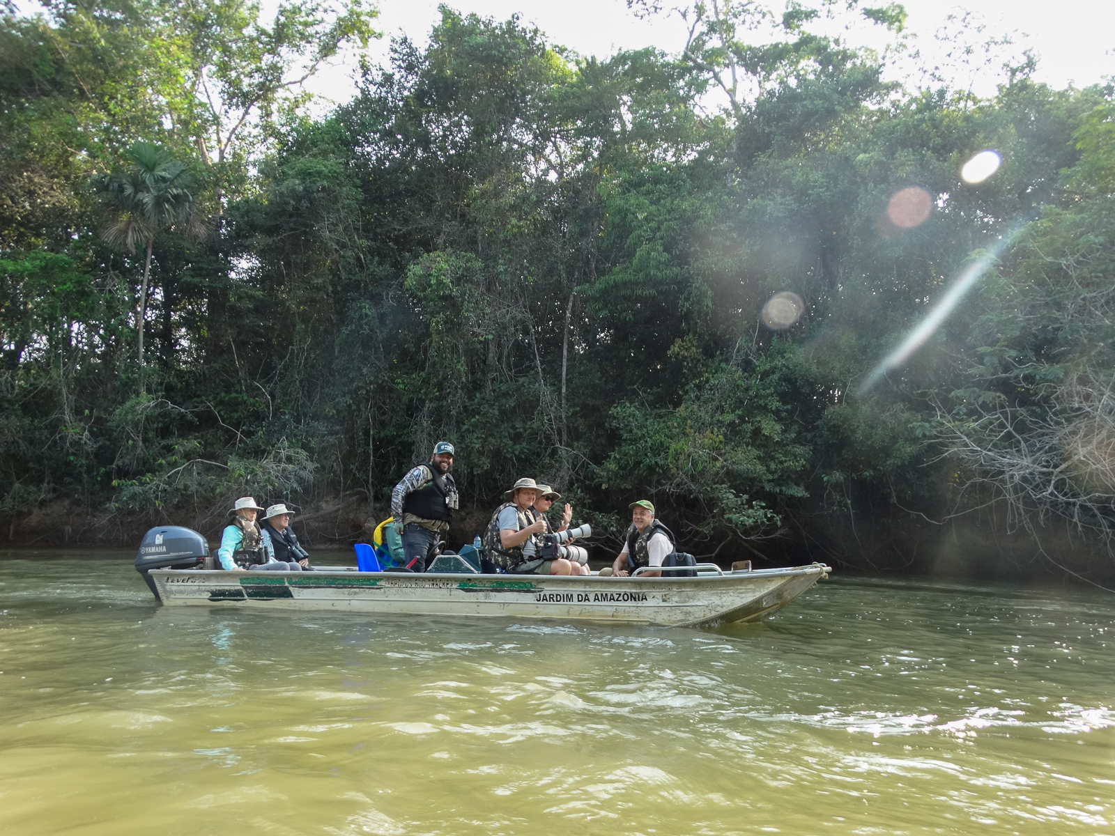 Boating on the river at Amazonia