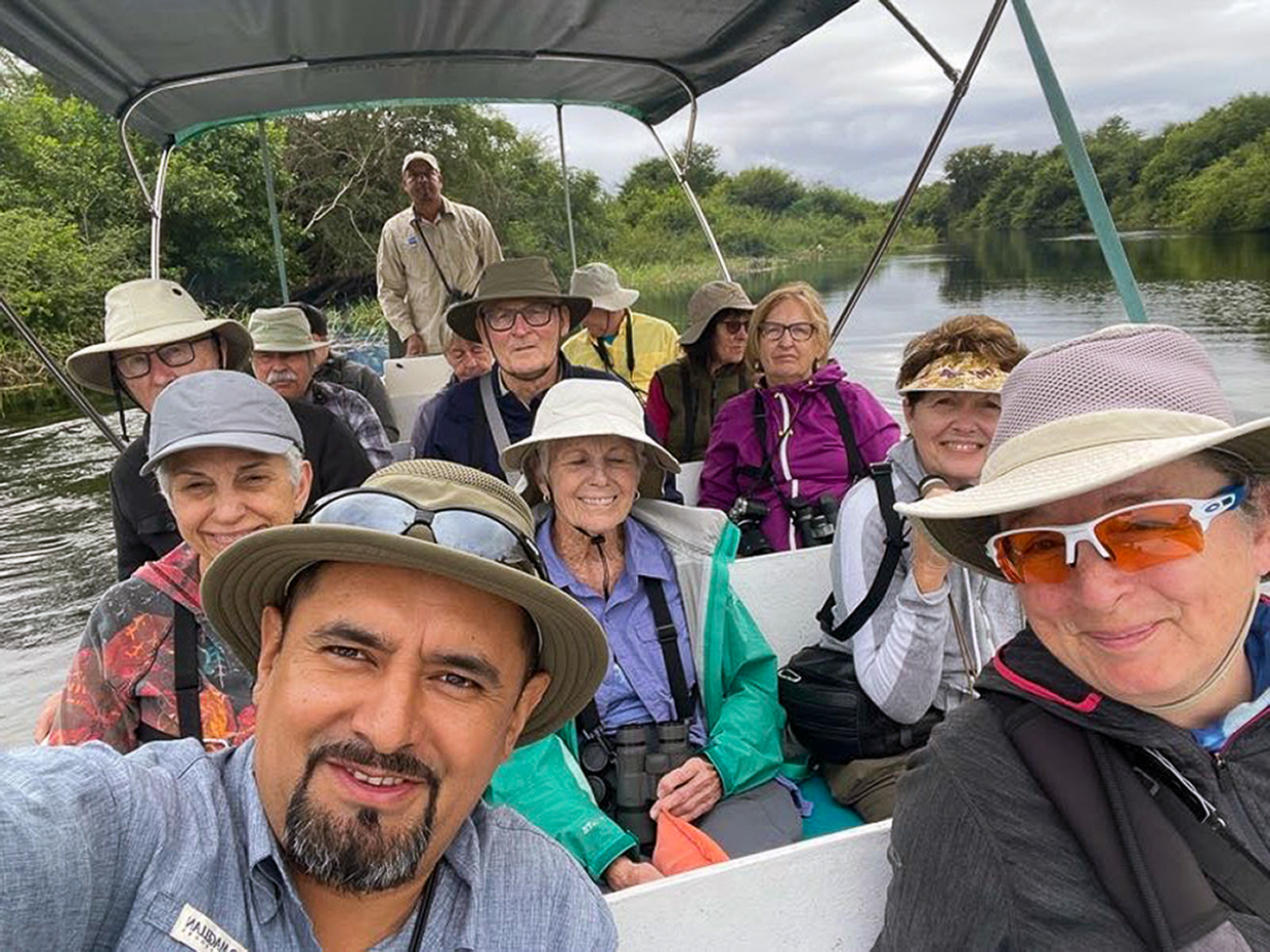 Group in boat tour