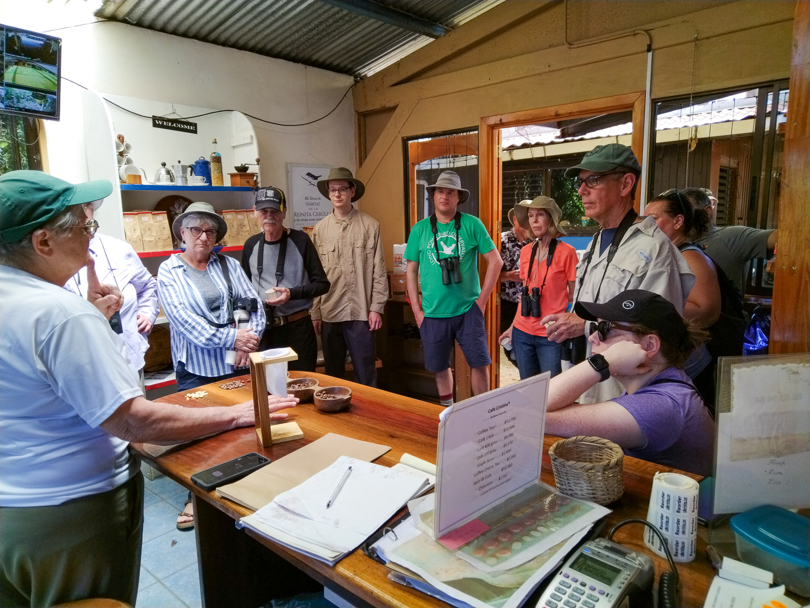 Birders at Finca Cristina