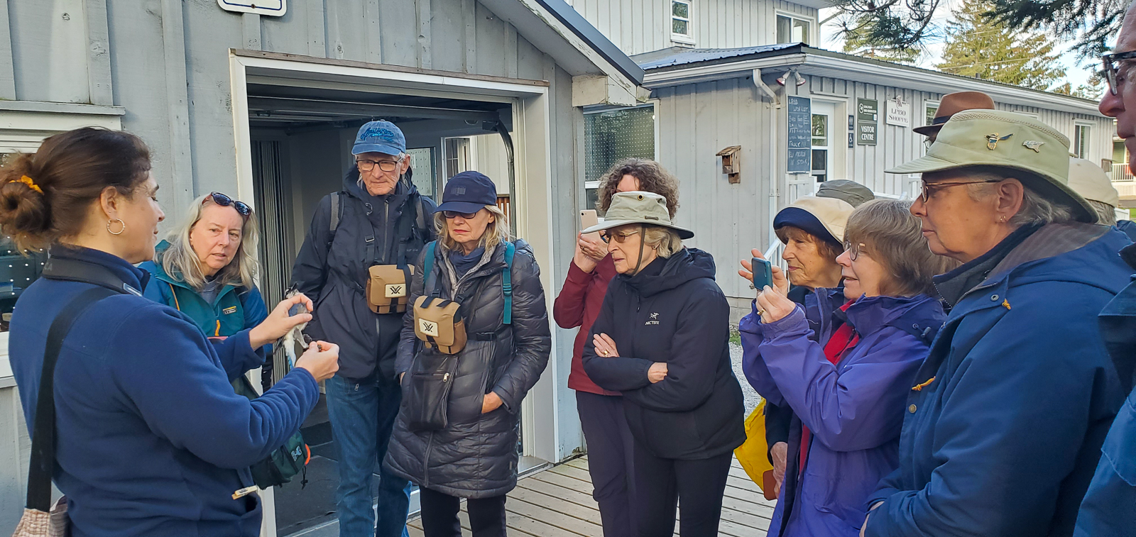 Demo at bird banding station