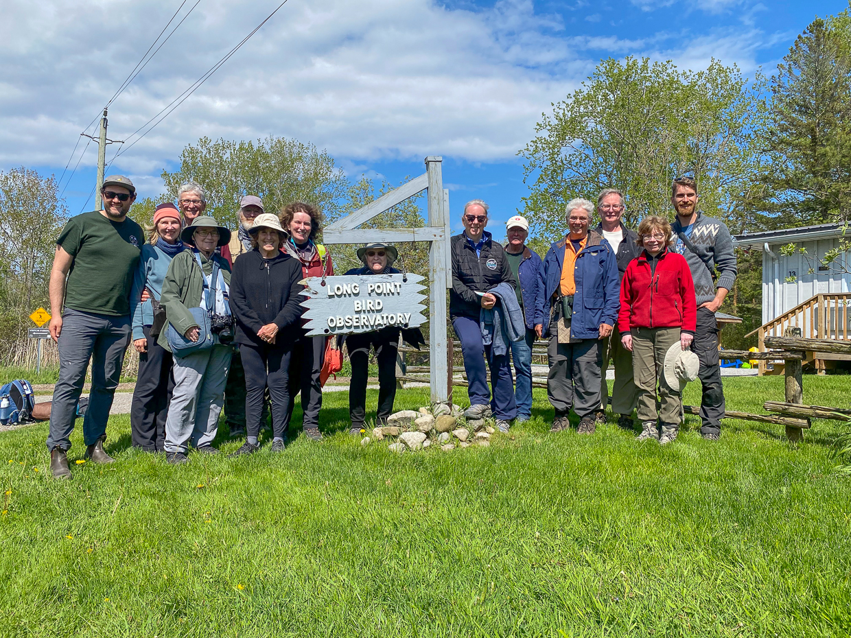 Birding group at Long Point Bird Observatory