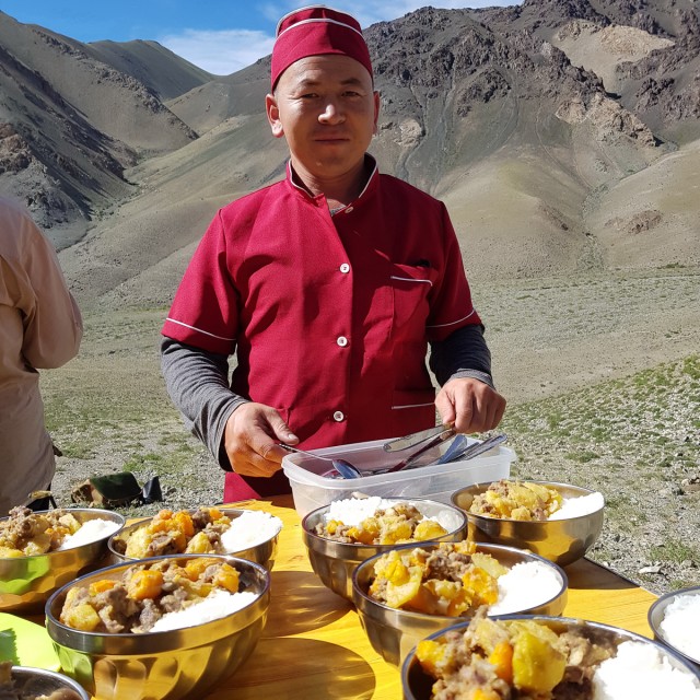 Dinner at Mongolia ger camp