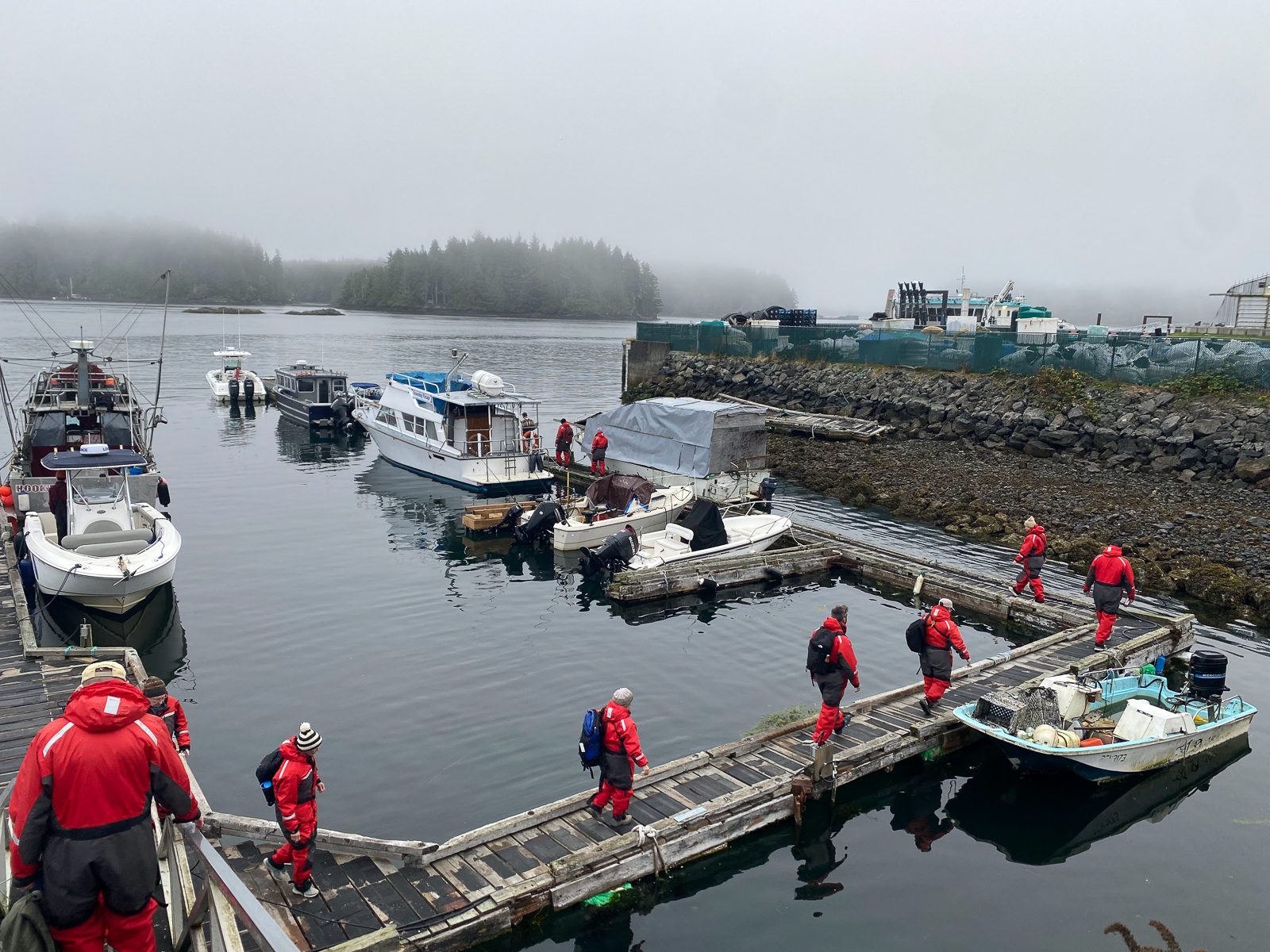 Heading out to the boat