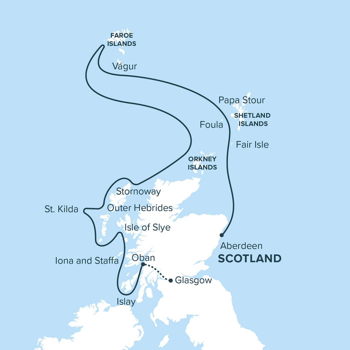 Map for Scotland Cruise