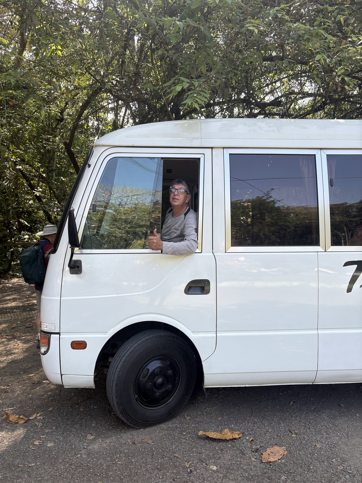 Costa Rica birding tour driver and van