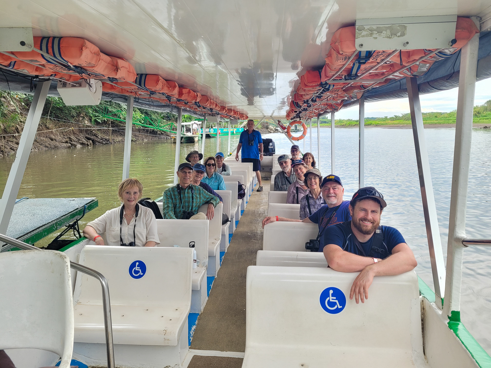Group photo on boat