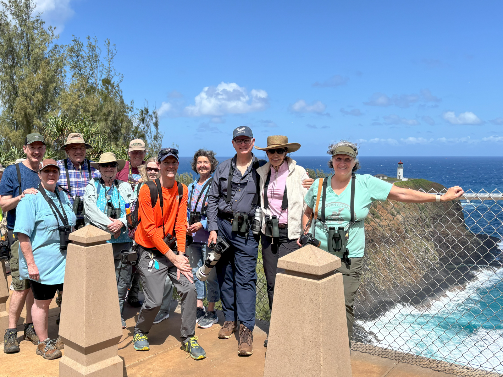 Birding group at Kilauea Point NWR