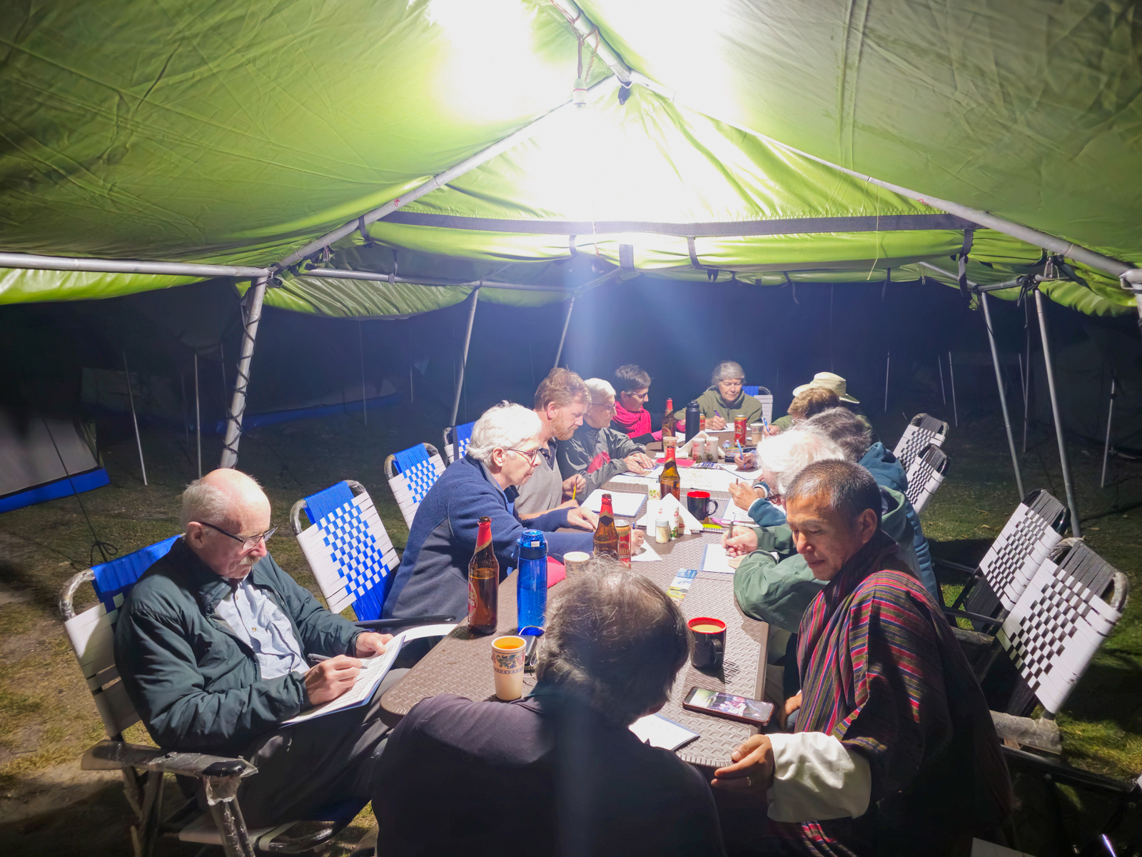 Dinner at the camp, Bhutan