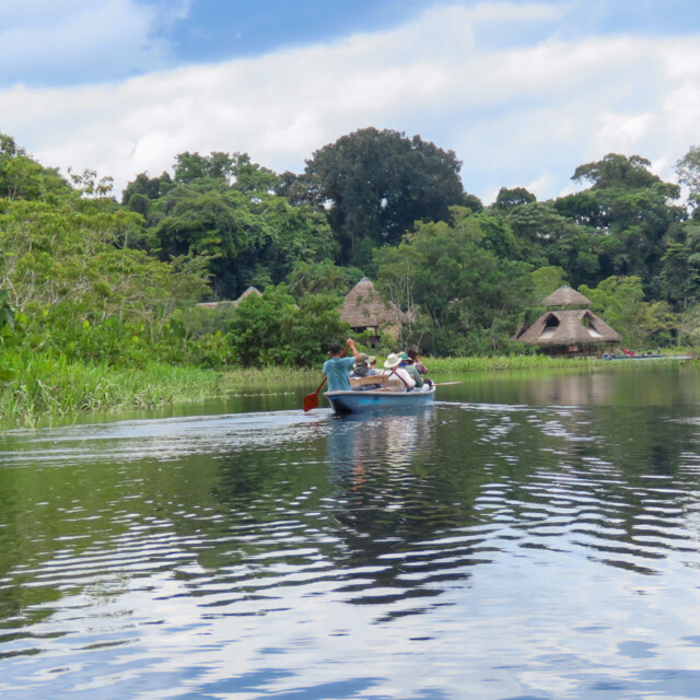 Canoeing to Sani Lodge
