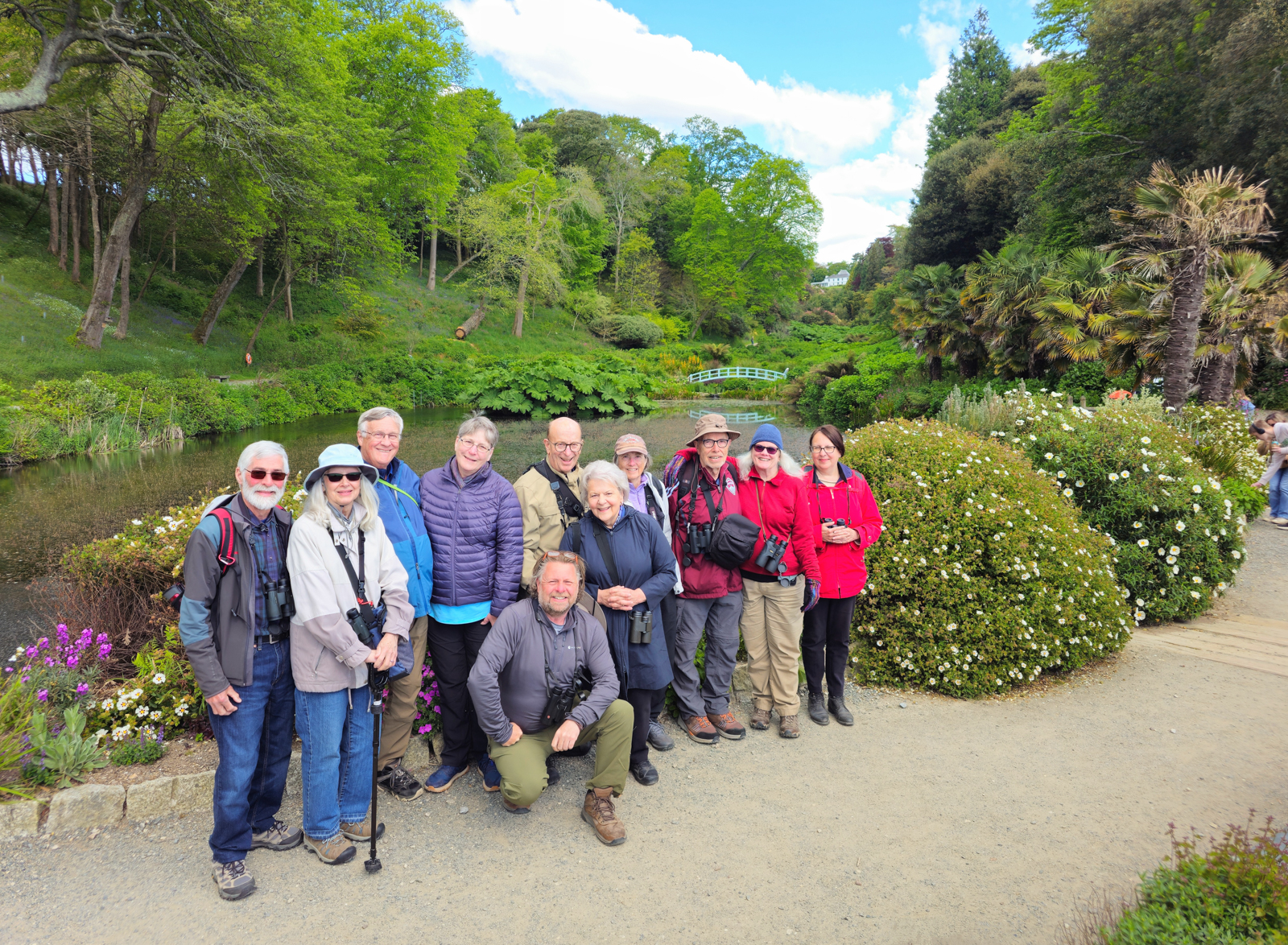 Birding group in Trebah England