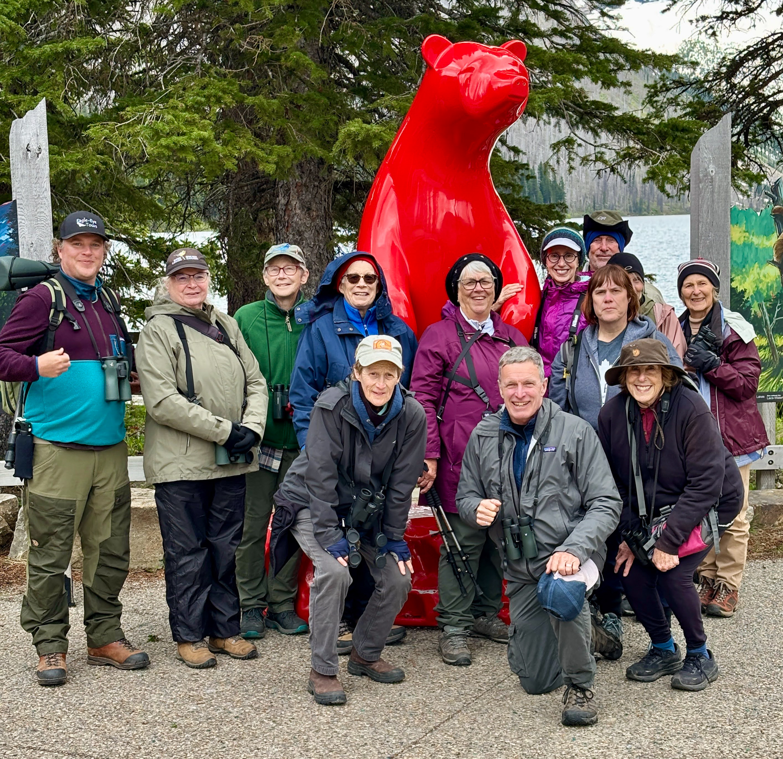 Birding group at Waterton Lakes NP