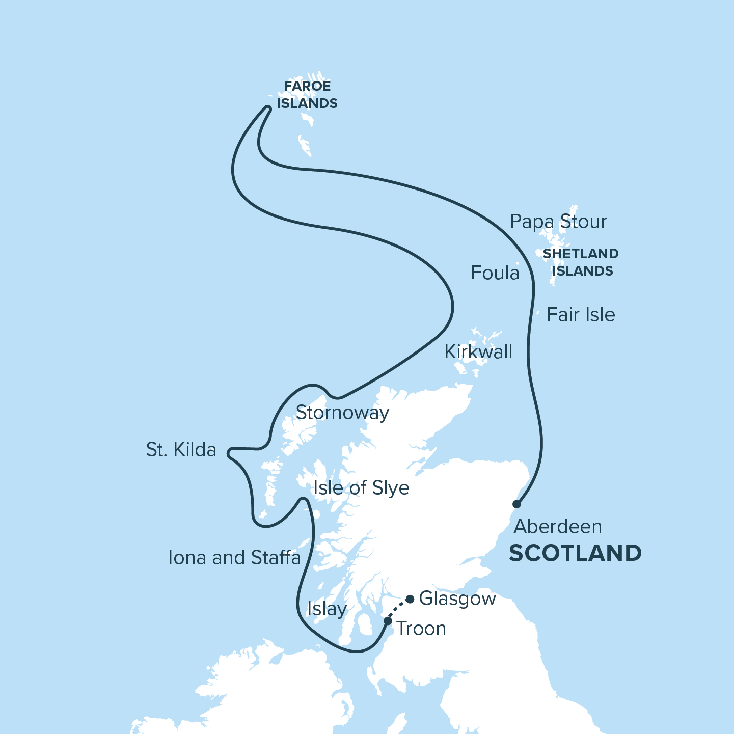 Map for Scotland Cruise