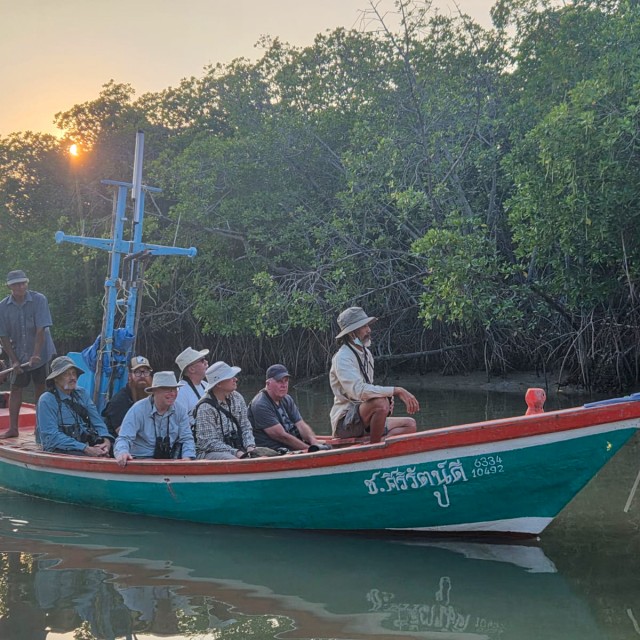 Thailand birding in boat