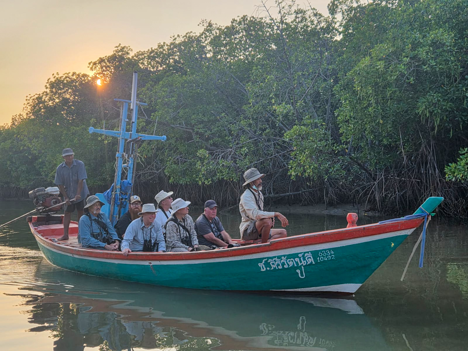 Thailand birding in boat