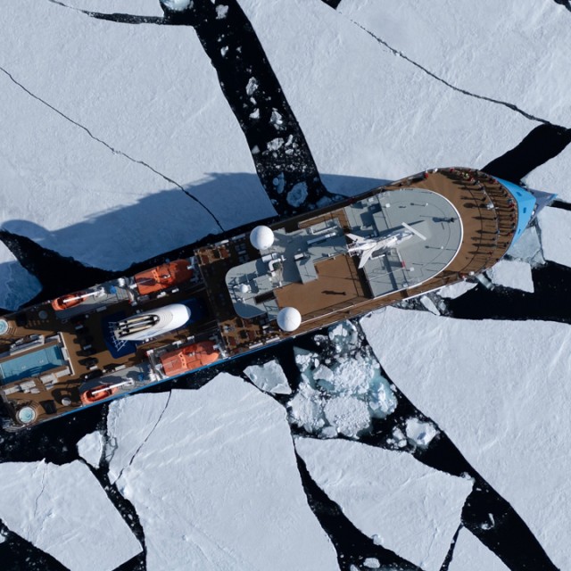 breaking sea ice