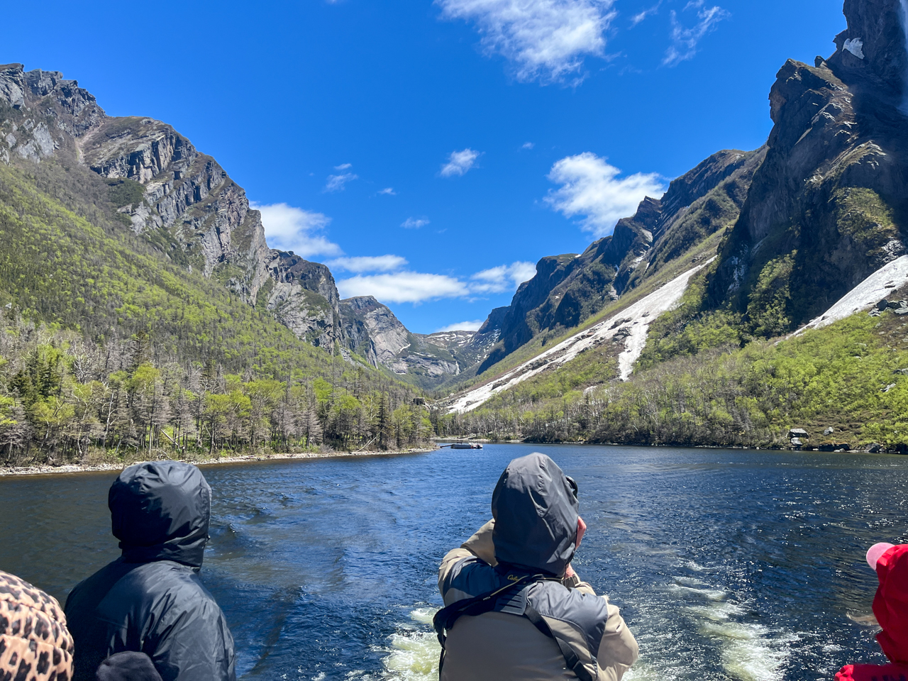 Group on Western Brook Pond Boat Tour